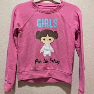 Pink Girls Graphic Sweatshirt